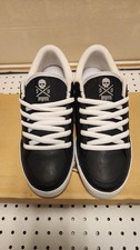 ​C1RCA AL50 Adrian Lopez Skate Shoes Black Leather Skulls Mens 7.5 Rare 2005 NOS