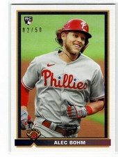 2021 BOWMAN THROUGH THE YEARS VARIATION ALEX BOHM RC 02/50 PHILADELPHIA PHILLIES
