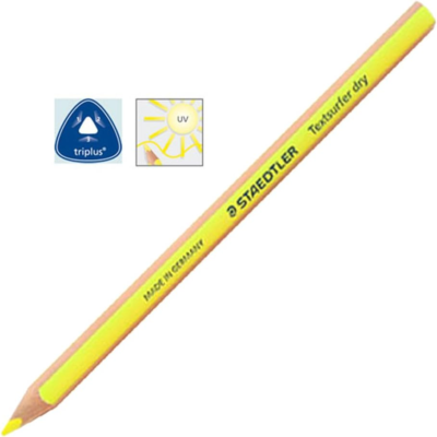 Evidenziatore A Matita Staedtler Textsurfer Dry - 4 Penne Gialle, Per Carta, Copia, Fax - Senza Macchie - Foto 6