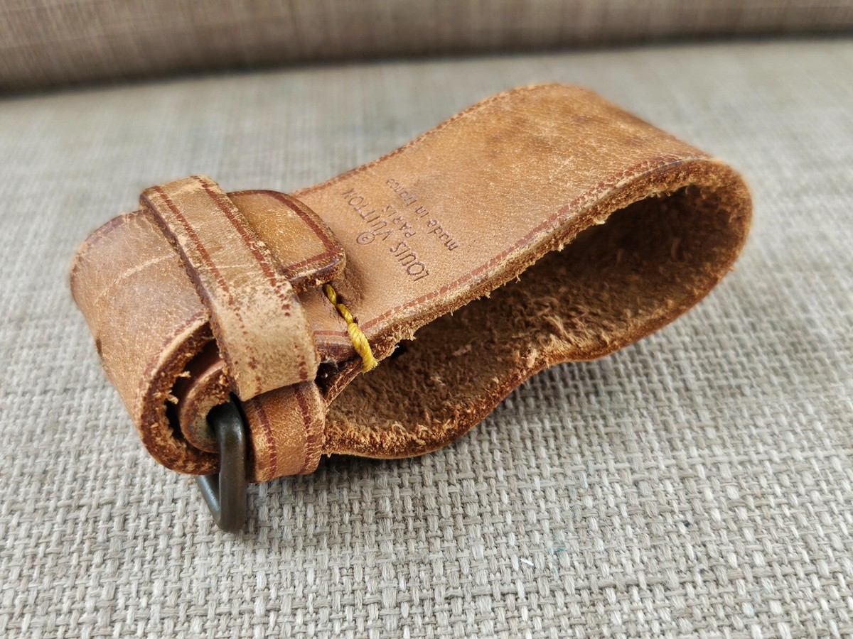 Authentic Louis Vuitton Paris Powanie Handle Fixed Tanned Leather