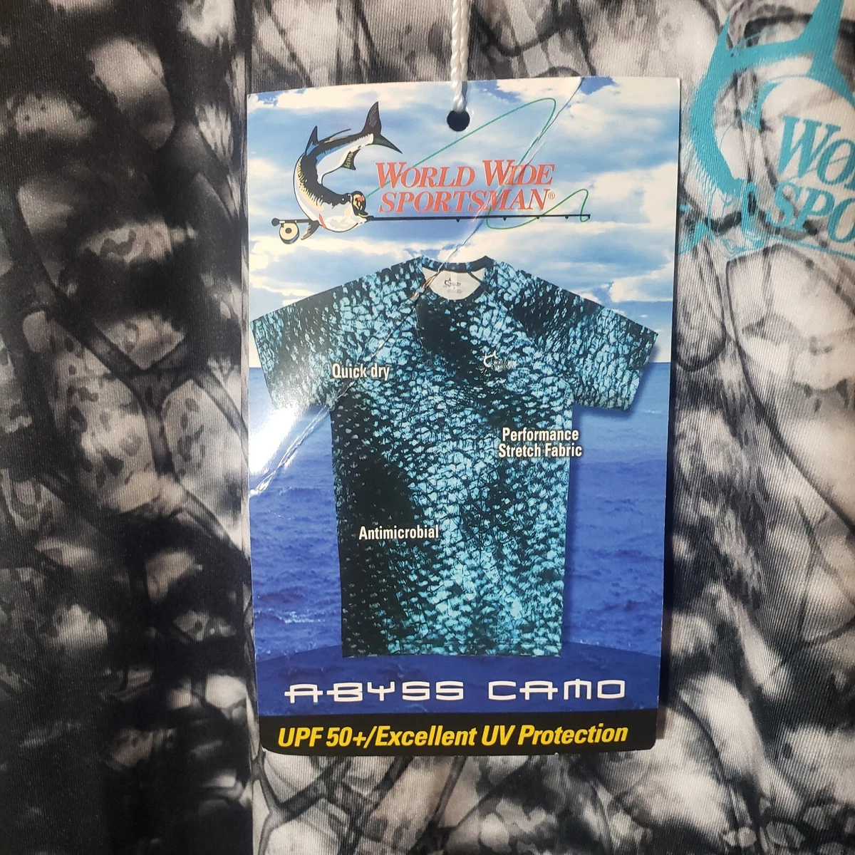 Camisa de pesca World Wide Sportsman para hombre poliéster/spandex talla L nueva con etiquetas