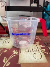 1 Extra Lrg - Plastic Measuring Cup -ALWAYS MAILED IN BOX