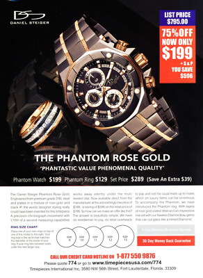DANIEL STEIGER WATCH MAGAZINE promo ad #05  VERY RARE 2012 ''NOT A WATCH''