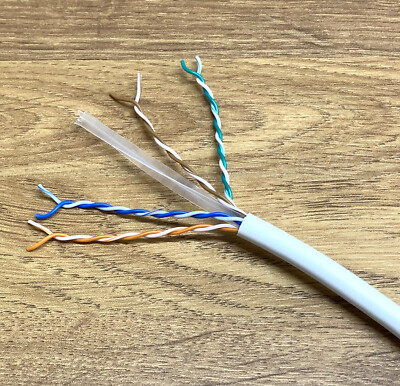 5m Ultima CAT6 Massives Kupfer 24AWG Weiß Netzwerkkabel 4 Paar 8-adrig U/UTP LSZH
