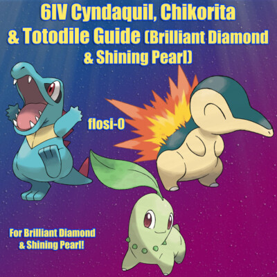 6IV Shiny Cyndaquil Totodile Chikorita Diamond and Shining Pearl