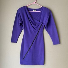 Tower U.S.A. sz M purple Vintage sheath sweater mini Dress