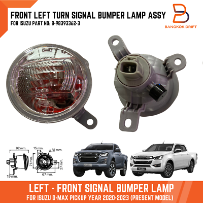 LEFT LH Turn Signal Bumper Lamp Light For Isuzu D-Max Pickup 20-23