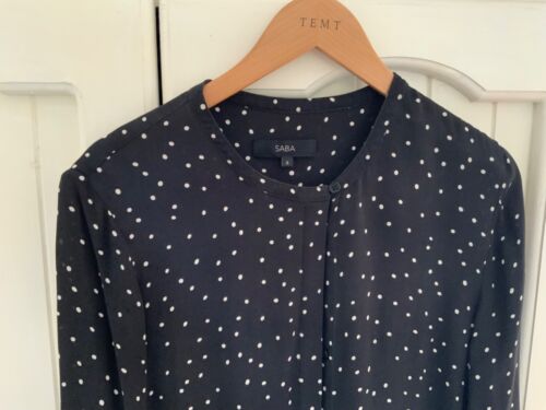 Saba Polka Dot Womens Blouse Sz 8 - Picture 2 of 4