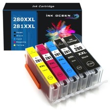 5PK PGI-280 XXL CLI-281 XXL Ink for Canon PIXMA TS6120 TS6220 TS8120 TR7520