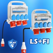 Stromverteiler CEE Adapter Baustromverteiler Kraftstrom Starkstrom Verteiler 1M