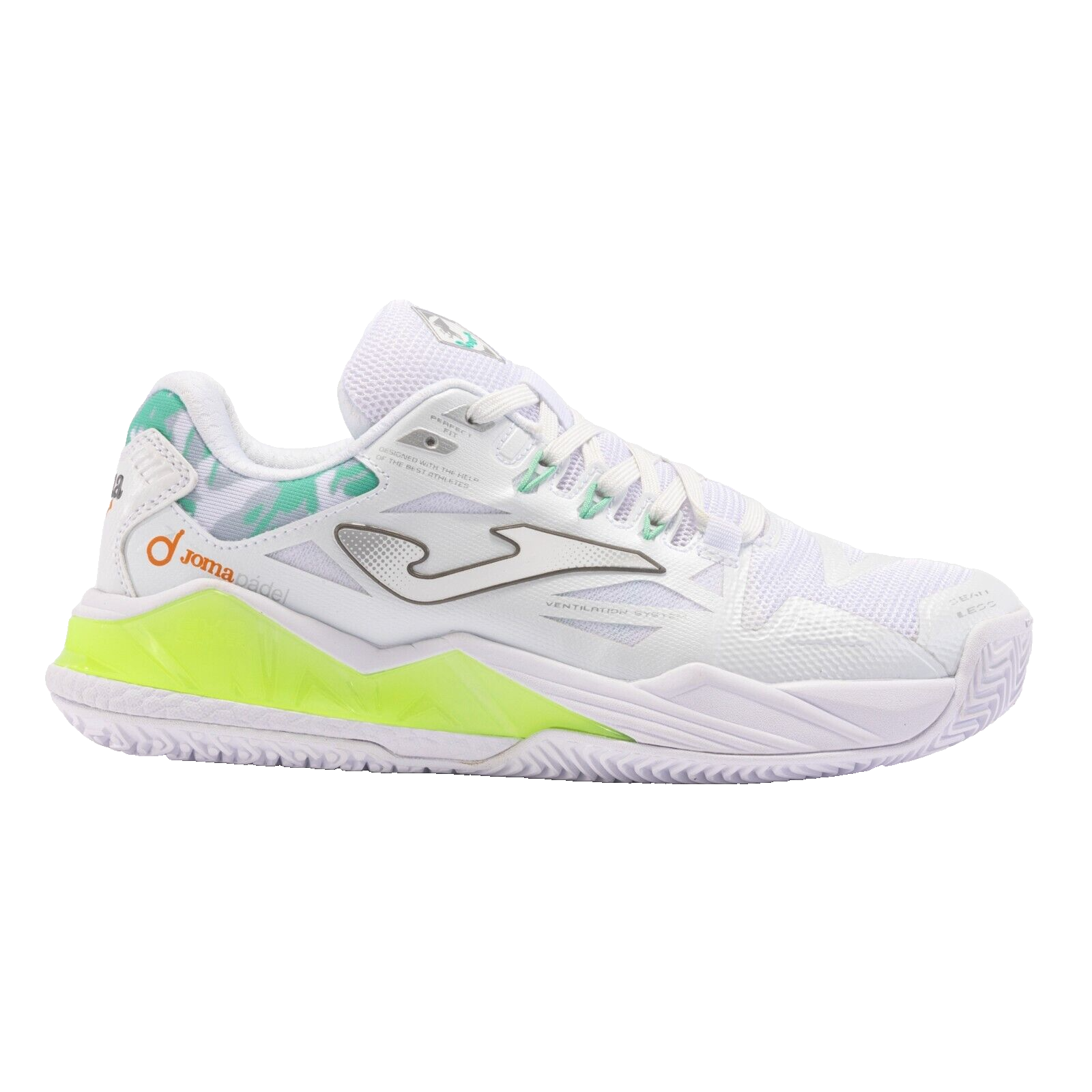 LOTTO Joma Spin Lady 2402 White Green Scarpe Padel da donna