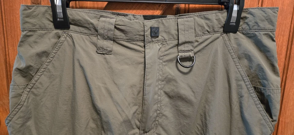 Boy Scouts Of America Short Adult Small Green BSA Supplex Nylon Cargo Drawstring - Image 2 of 4