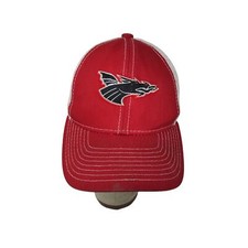 Youth Boys OC Platinum Snapback Mesh Back Hat Dragon Logo Red White Embroidered