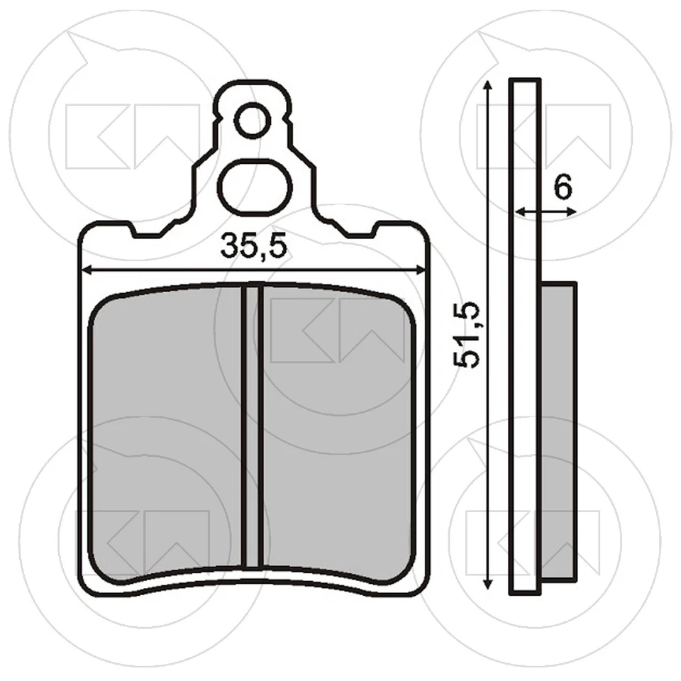COPPIA PASTIGLIE FRENO POSTERIORI EBC APRILIA CLIMBER 280 R 276 1993 - Изображение 2 из 3