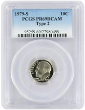 1979-S Roosevelt Dime Type 2 PR69DCAM PCGS