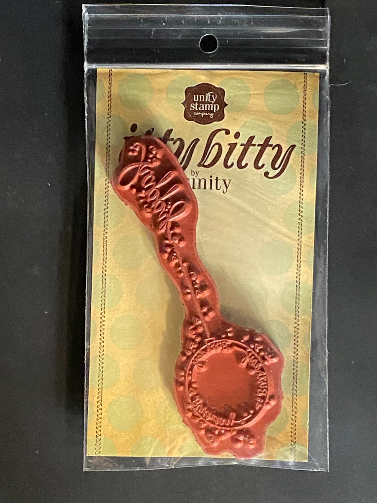 Unity Stamp Co Happy Birthday Balloon Angie Blom Red Rubber Itty Bitty