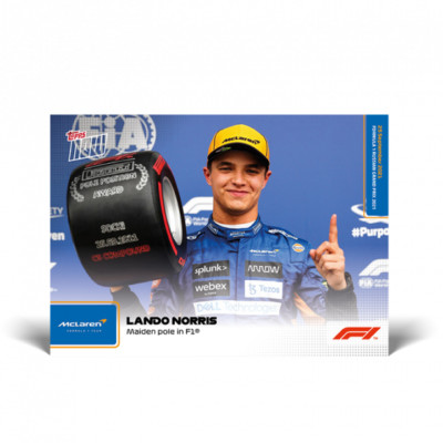 2021 Topps Now Formula 1 F1 #58 Lando Norris McLaren