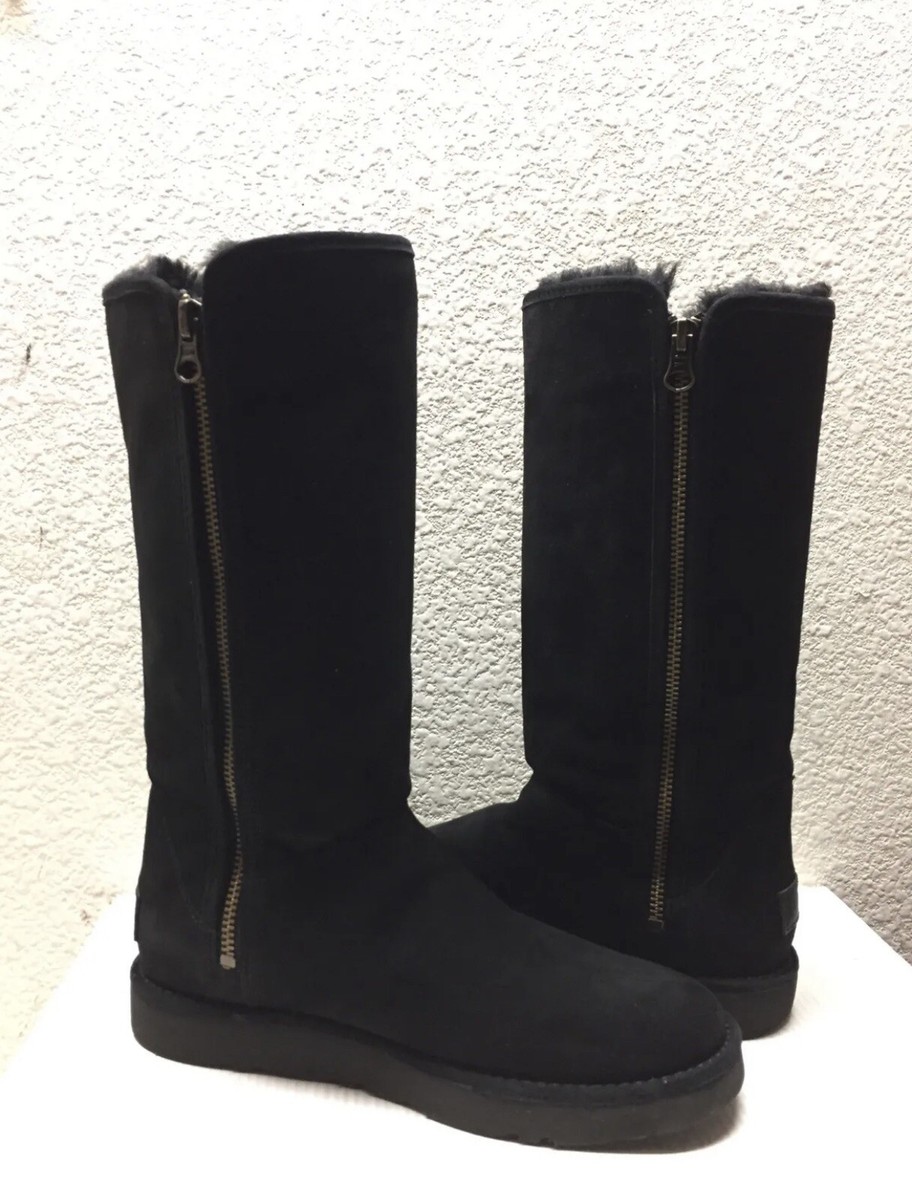 UGG CLASSIC TALL ABREE II NERO BLACK SUEDE Boot US 11 EU 42 UK