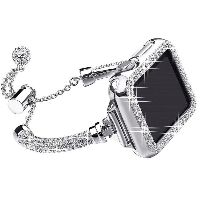 Luxury Diamond Bracelet Band Strap+Bling Case For Apple Watch 8 7 6 5 4 SE Ultra