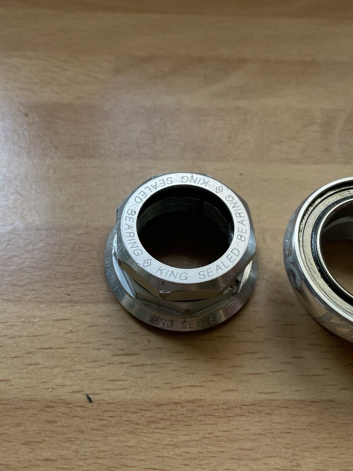 Chris King GripNut 1” Threaded Headset Silver Road Bike Pista Race