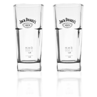2 Stück Original Jack Daniel's   Old No.7 Apple Tennessee Longdrink Gläser 0,34l