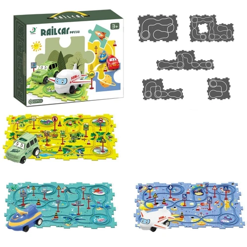 25pcs Electric Rail Car Puzzle Dinosaur Forest Space Ocean Theme Education Toys - Picture 4 of 27