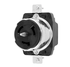Hubbell HBLCS6369 50A, 125/250V AC, 3 Pole, 4 Wire Grounding Receptacle