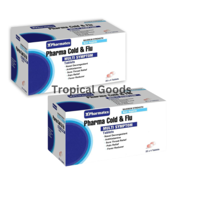 #ad Pharma cold and flu Box 25 Packs 100 Tablets 2 Tariffs are paid by us $75.00