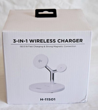 3-In-1 Wireless Charger Q12.0 Fast Charging & Strong Magnetic Connection H-11501