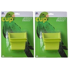 Durable 4oz Prevue Bird Perch Cups with Hanging Hooks - Perfect for Small Birds