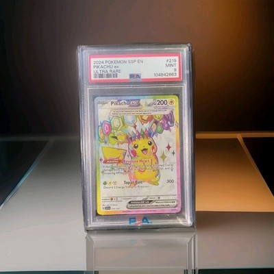 Pokemon TCG Pikachu EX 219/191 Full Art Ultra Rare Surging Sparks Mint PSA  9 | eBay