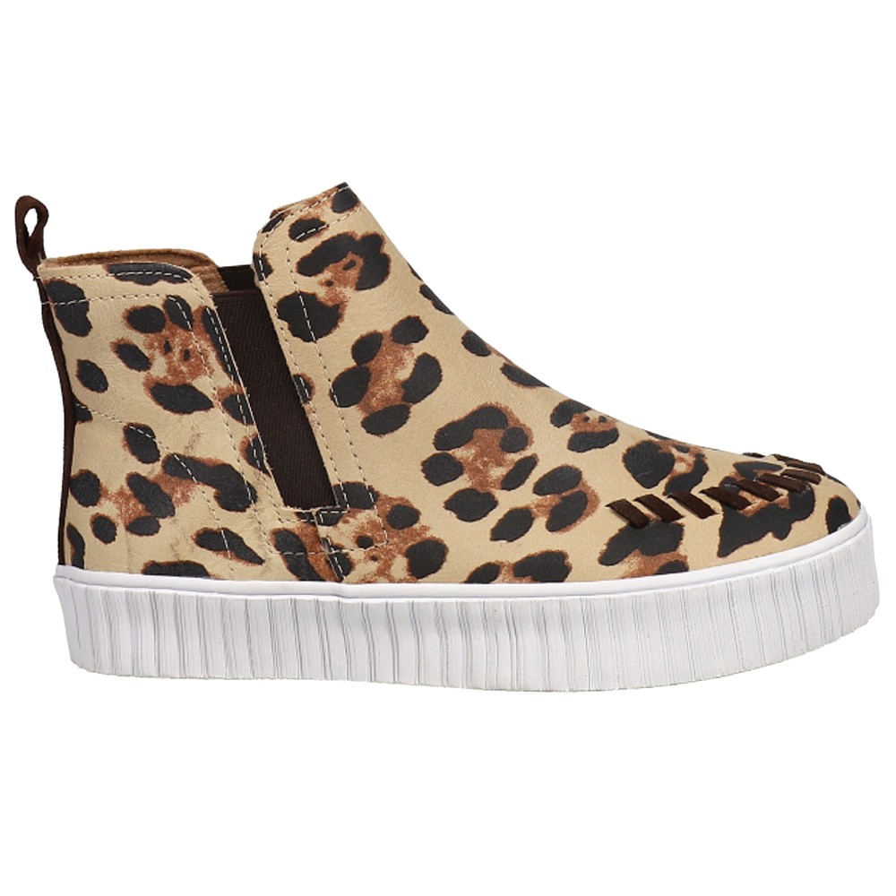Justin Boots Reba X Justin Broadway Leopard High Top Womens Brown Sneakers Casu 2890₽