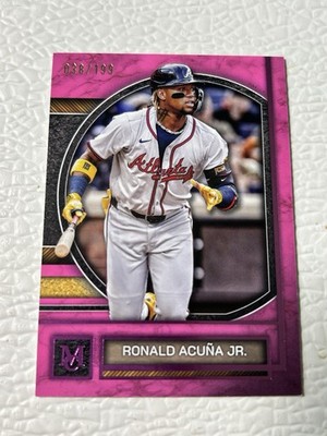 2025 Topps Museum Collection Pink Sapphire #79 Ronald Acuna Jr. (#38/199)