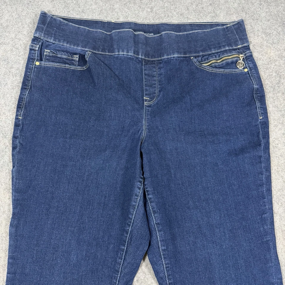 Pantalones de mezclilla Tommy Hilfiger Grameacy para mujer talla 16 W (40,5 x 27,5 reales) azules Foto 3 de 4