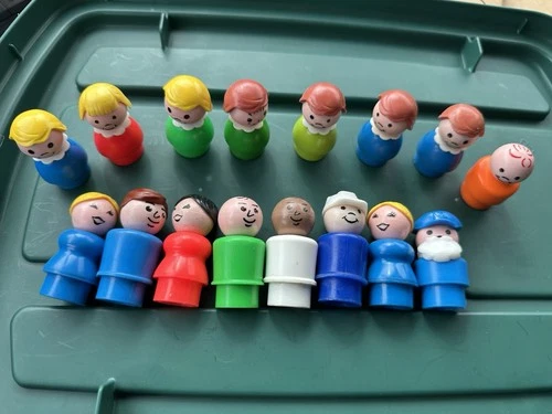Vintage Fisher Price Little People Figures Lot 14 Mixed Characters