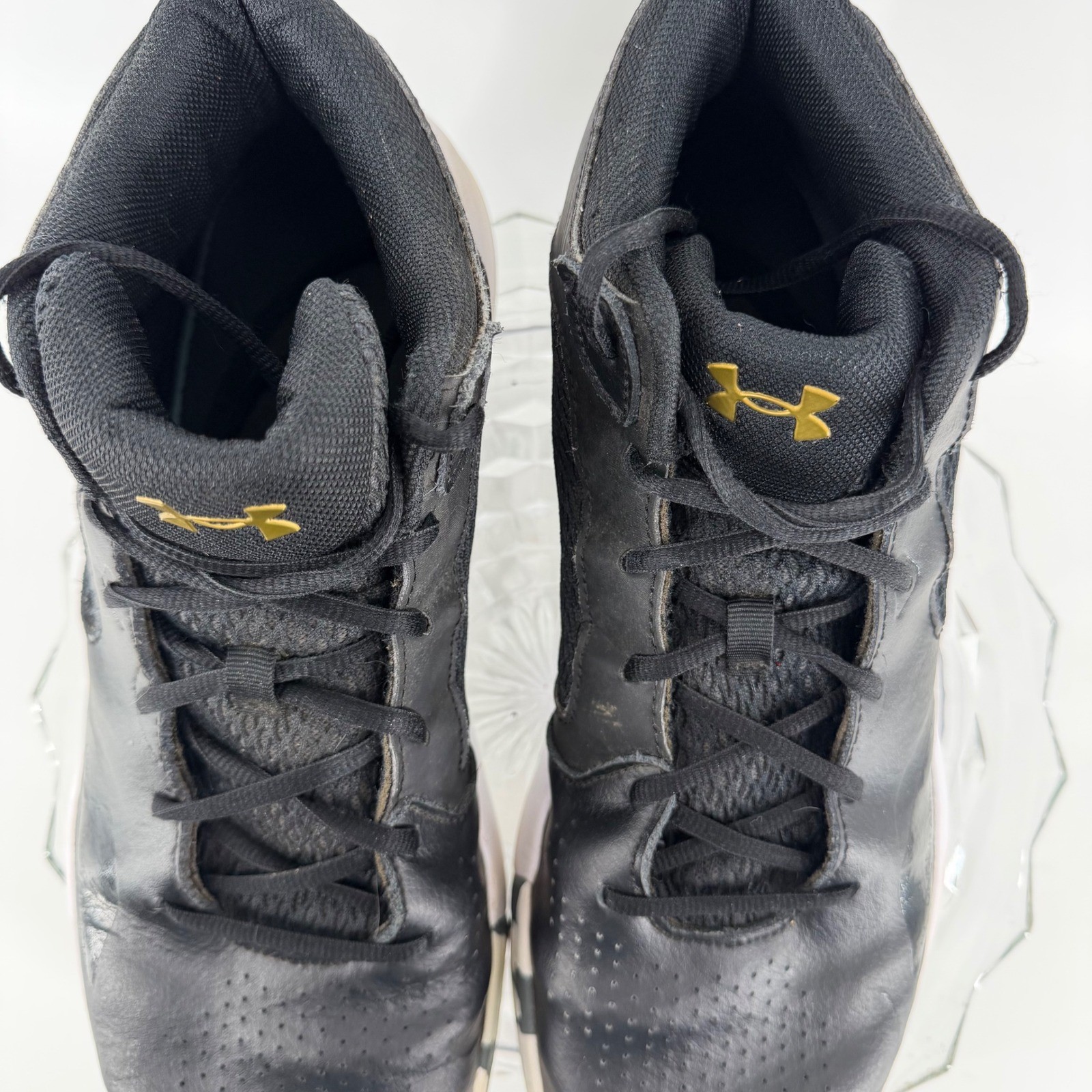 Under Armour Basketball Shoes Black Gold Men Size 13 M 14.5 W  EUC thumbnail 4