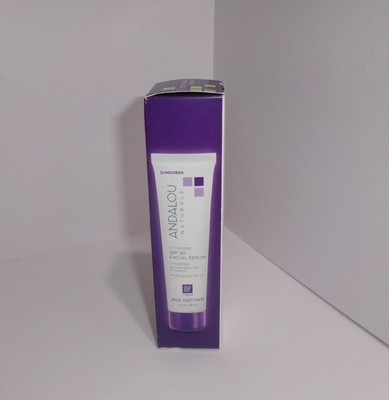 Andalou Naturals Facial Serum-Age Defying-SPF 30-Unscented-2 fl. oz/58 ml NIB
