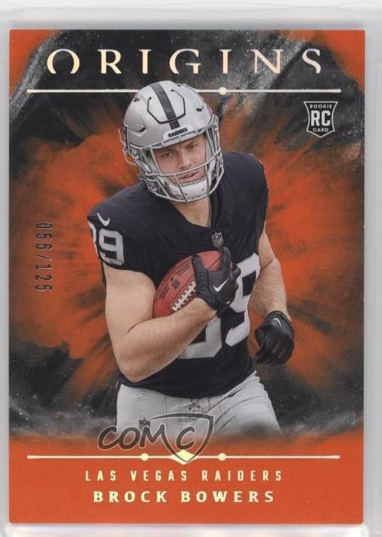 2024 Panini Origins Rookies Orange 56/125 Brock Bowers #146 Rookie RC 15ik