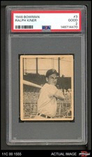 1948 Bowman #3 Ralph Kiner Pirates HOF RC PSA 2 - GOOD