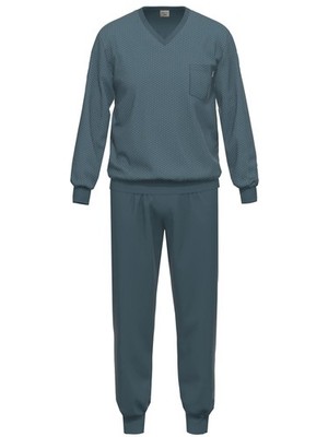 Ammann Nightwear 30985 Herren Pyjama lang, V-Ausschnitt Gr.48-64 in Sargasso Sea