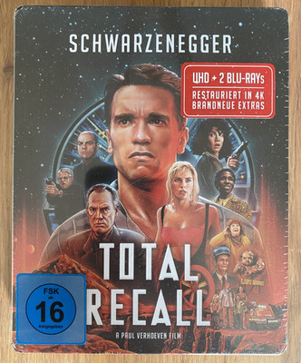 Total Recall Steelbook 4K Ultra HD + 2 Blu-Rays mit Schwarzenegger