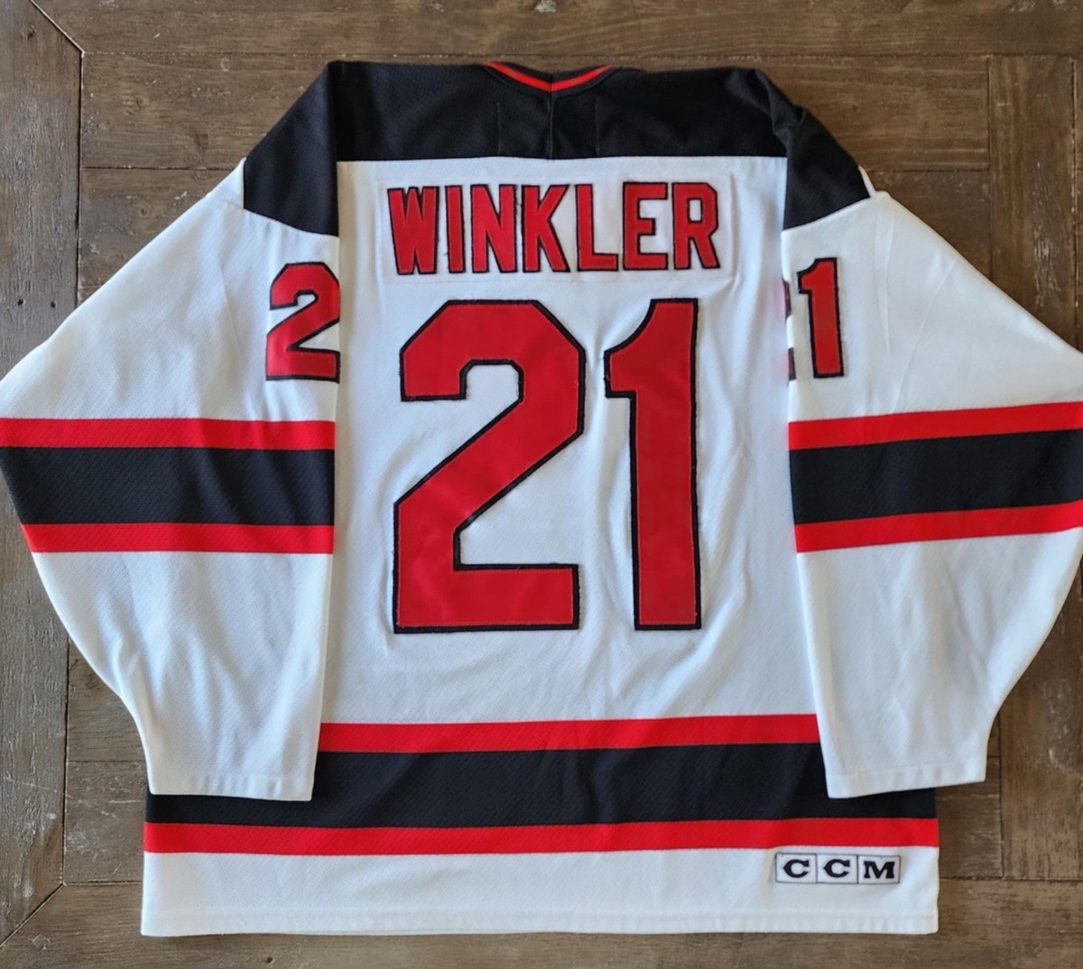 Vintage CCM Maska New Jersey Devils Winkler #21 Official NHL
