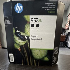 HP 952XL Genuine Original Black Inkjet Ink Cartridges 2-Pack