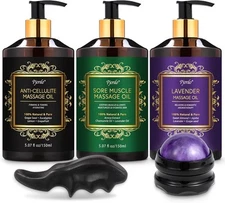 Mothers Day Gifts for Wife, 3 Pack Massage Oil Therapy, Lavender... 