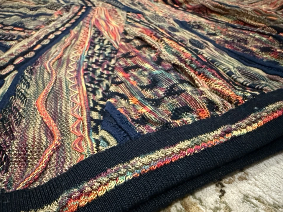 Suéter estilo Coogi Tundra Canadá vintage grande vintage anos 90 tamanho médio - Imagem 2 de 4