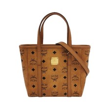 MCM Toni Classic Monogram Print Tote Crossbody Shopping Bag - Very Good #12S8I3V