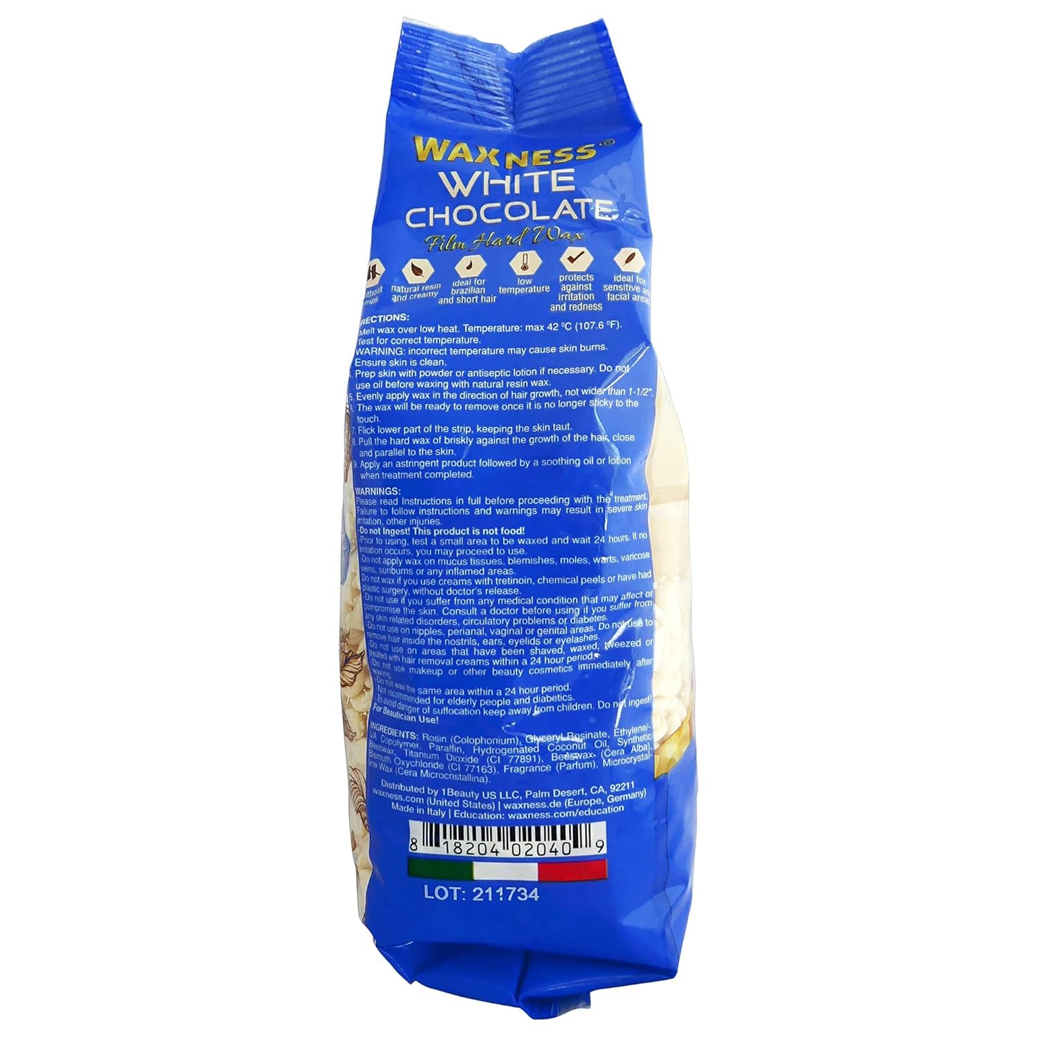 Wax Necessities Waxness Film Hard White Chocolate 35.27 Ounce (Pack of 1) 