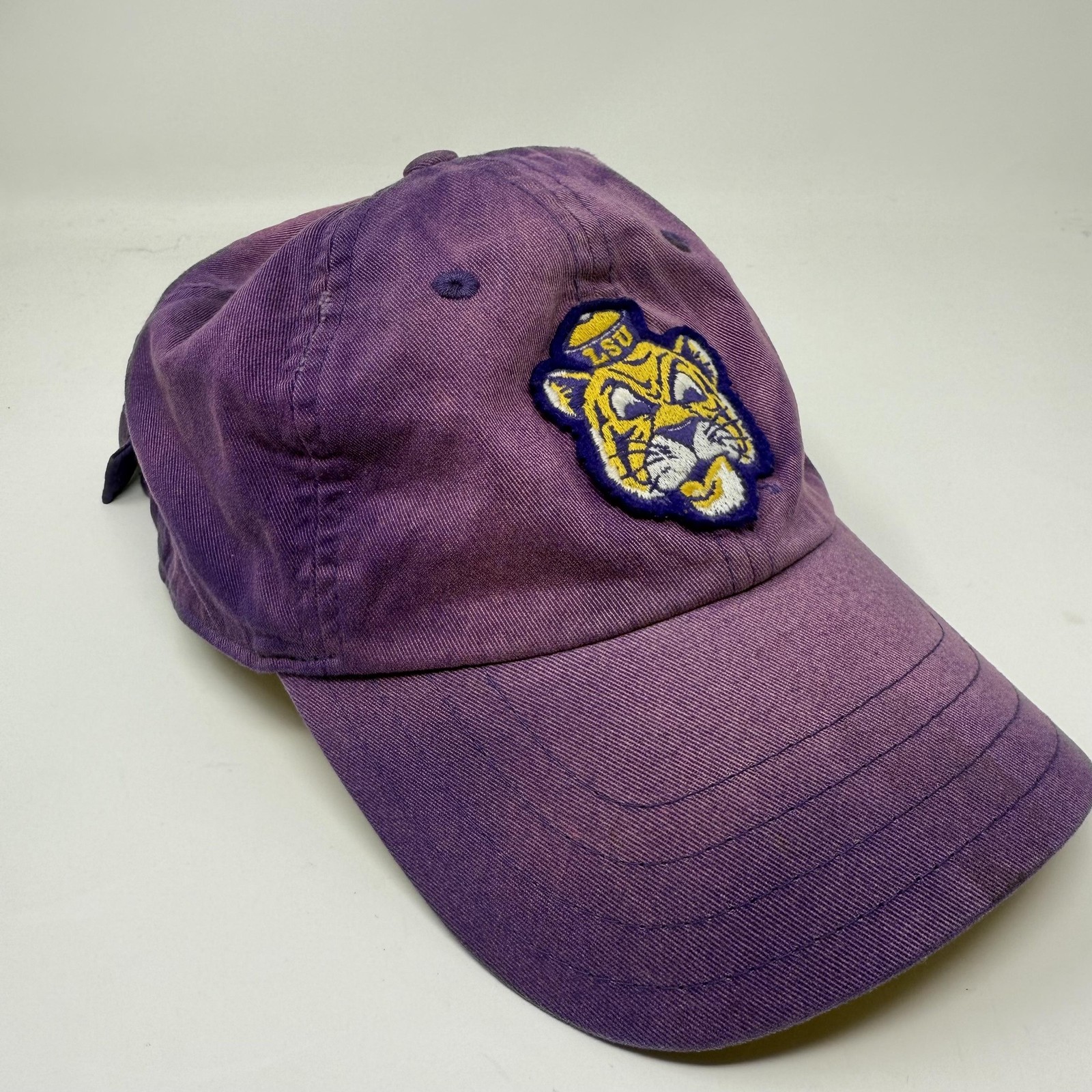 LSU Tigers Hat Cap Strap Back Mens Purple NCAA Football Nike Heritage86 Faded