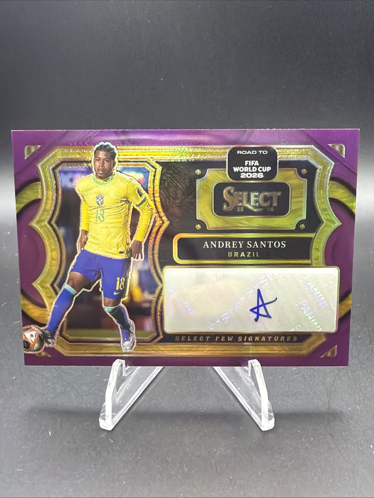 2025-26 Panini Select World Cup ANDREY SANTOS Purple Auto 58/99 💎