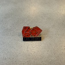 Las Vegas rolling dice collector's enamel pin, looks vintage